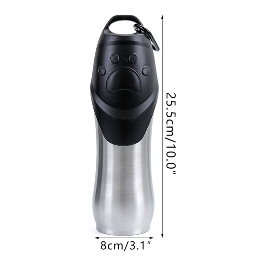 Stainless Steel Pet Water Bottle – 750ml, Leak-Proof & Easy to Carry