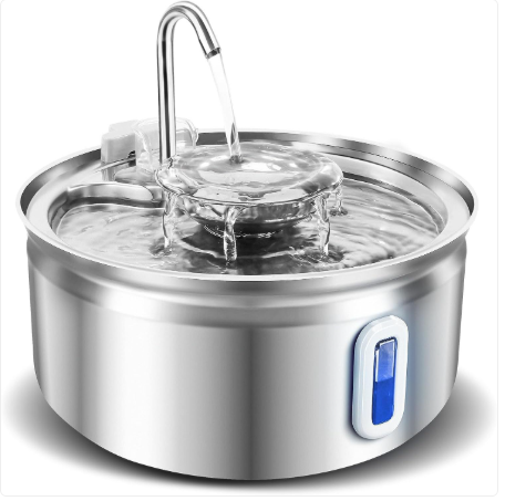 SteelFlow Pet Water Dispenser – Stainless Steel Fountain for Dogs & Cats