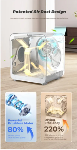 Pet Dryer Room – Safe & Gentle Home Drying Cabin for Dogs & Cats
