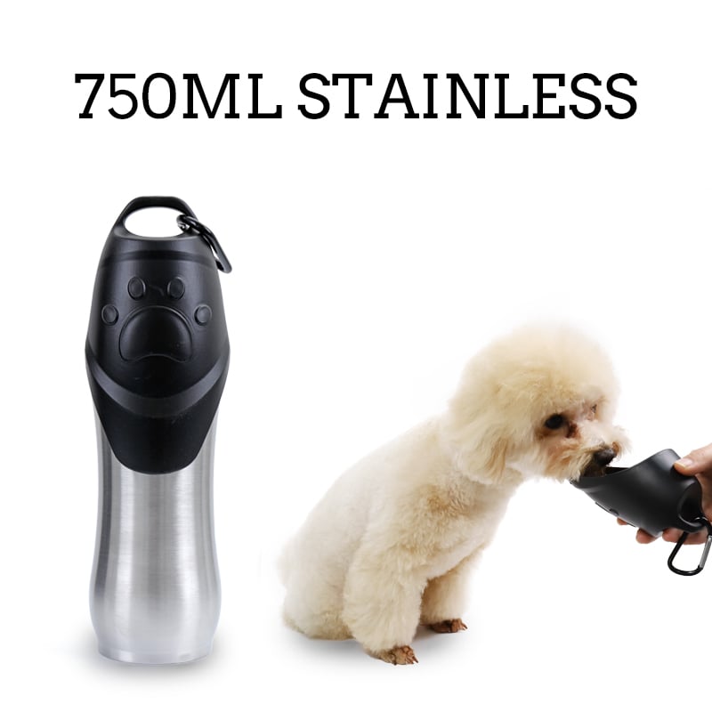 Stainless Steel Pet Water Bottle – 750ml, Leak-Proof & Easy to Carry